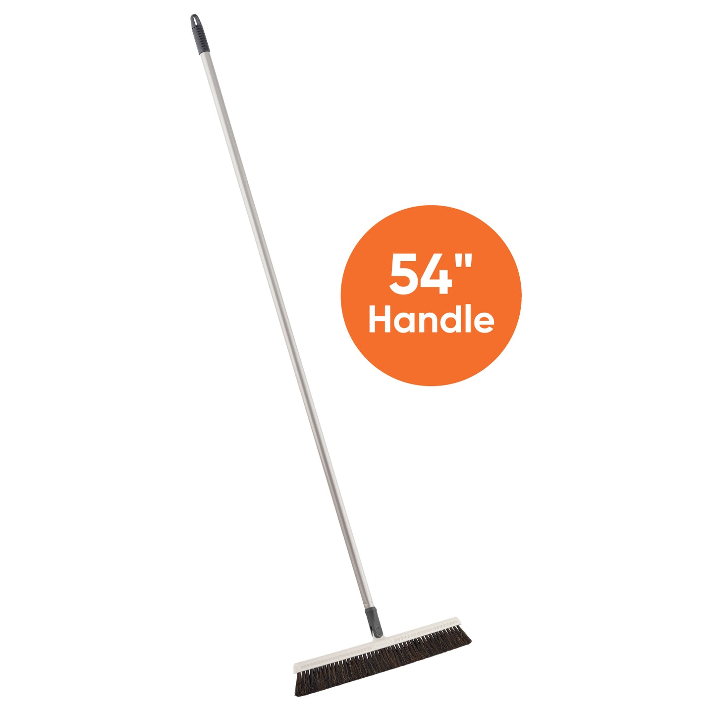 Slim 18" Swivel Head Broom with Durable Horsehair Bristles