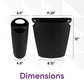 10 Liter Slim Waste Bin, Black