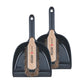 Dustpan and Brush Set- Hand Broom with Swiss Natural Horsehair Bristles