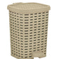 Step-On Trash Can, Wicker Style - Beige 6 qt