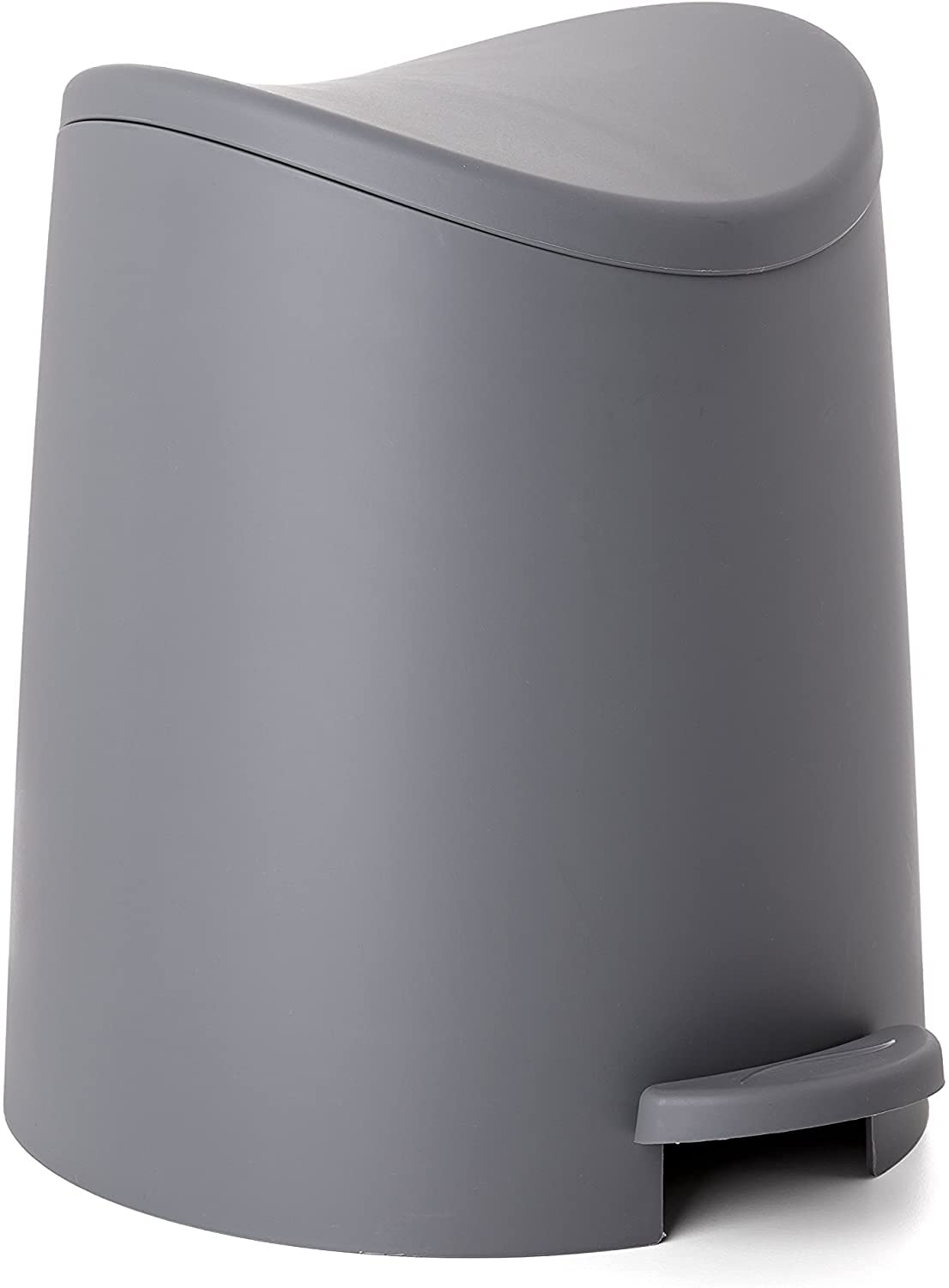 Modern Step On Curved Lid Trash Can 3 Liter Grey Superio   51UCKVKTZIL. SL1500 