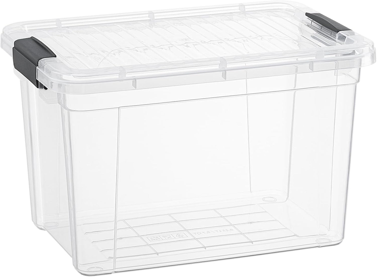 Clear Storage Box with Lid, 14.25 Quart