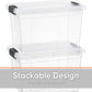 Clear Storage Box with Lid, 14.25 Quart