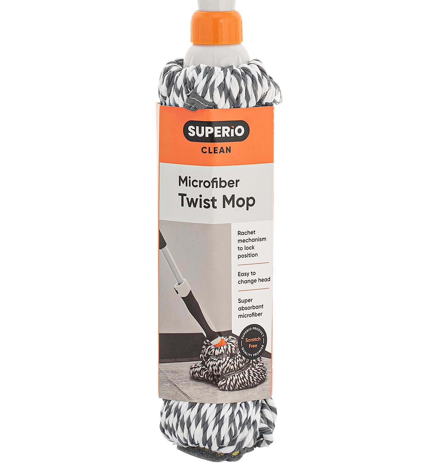 Microfiber Twist Mop Refill, Grey