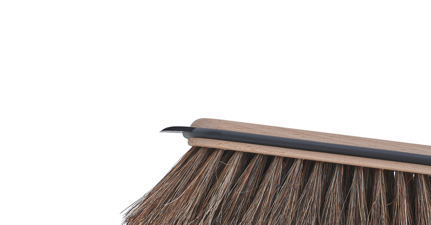 Dustpan and Brush Set- Hand Broom with Swiss Natural Horsehair Bristles