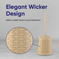 Toilet Bowl Brush, Wicker Style - Beige