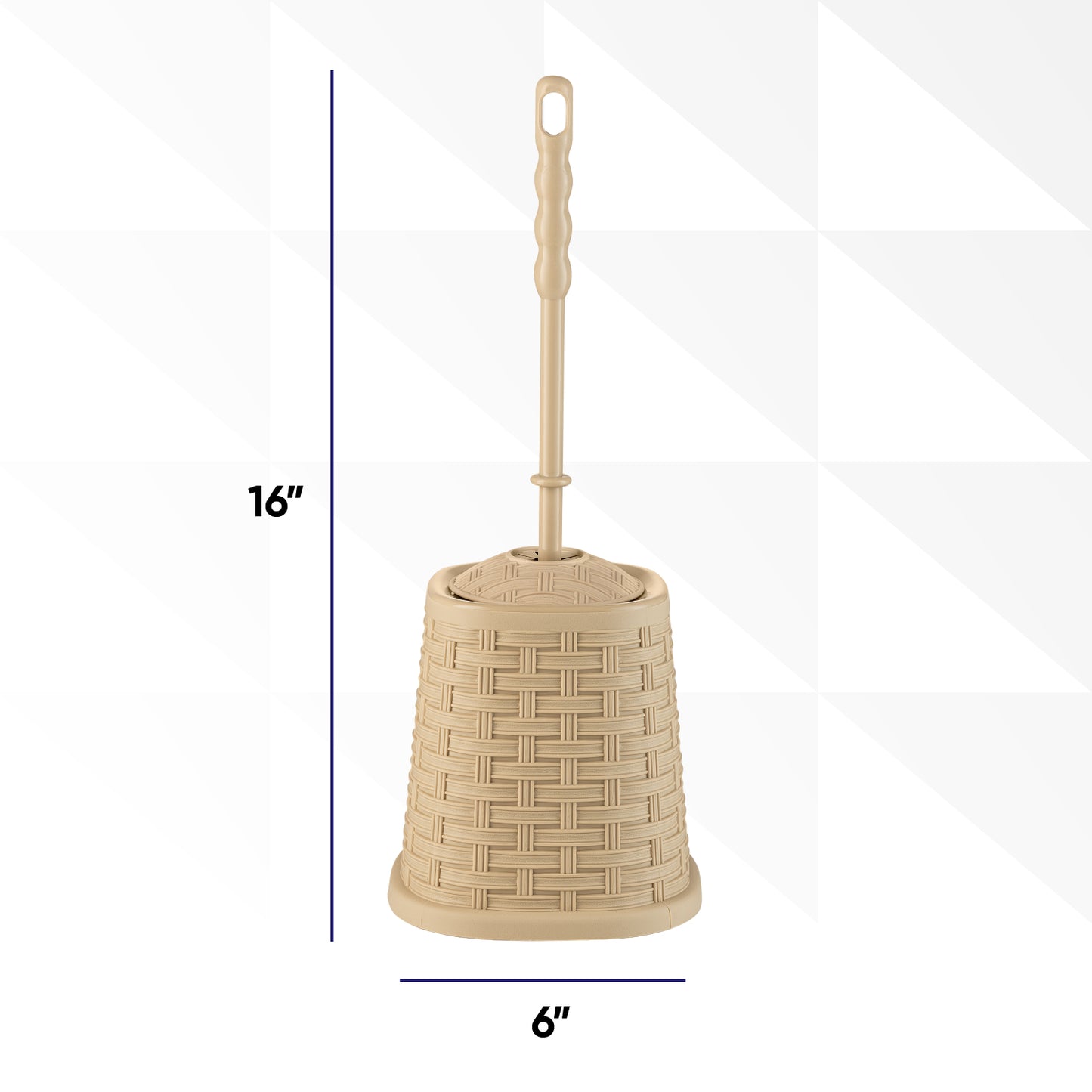 Toilet Bowl Brush, Wicker Style - Beige