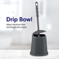 Toilet Bowl Brush, Wicker Style - Onyx Grey