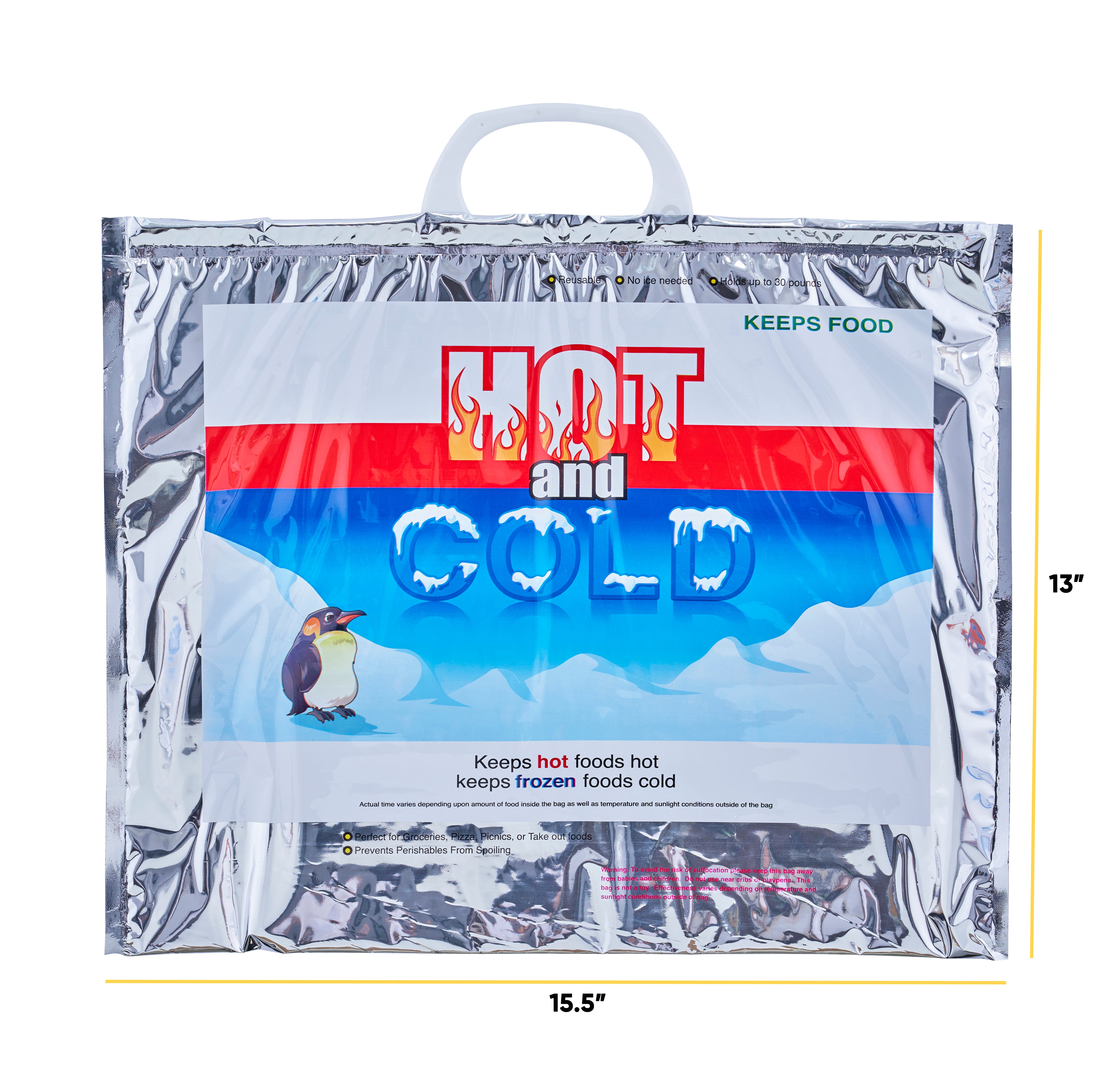 Superio Hot and Cold Insulated Bags for Food Delivery, Grocery