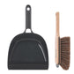 Dustpan and Brush Set- Hand Broom with Swiss Natural Horsehair Bristles