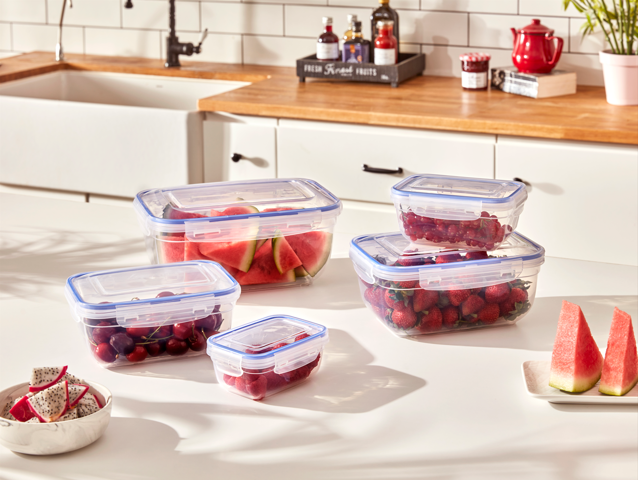Airtight Large Reusable Leak Proof BPA Free Food Prep Containers