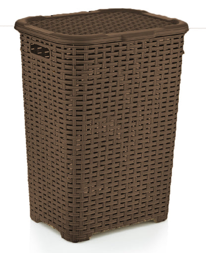 Wicker Style Laundry Hamper, 60 Liter.