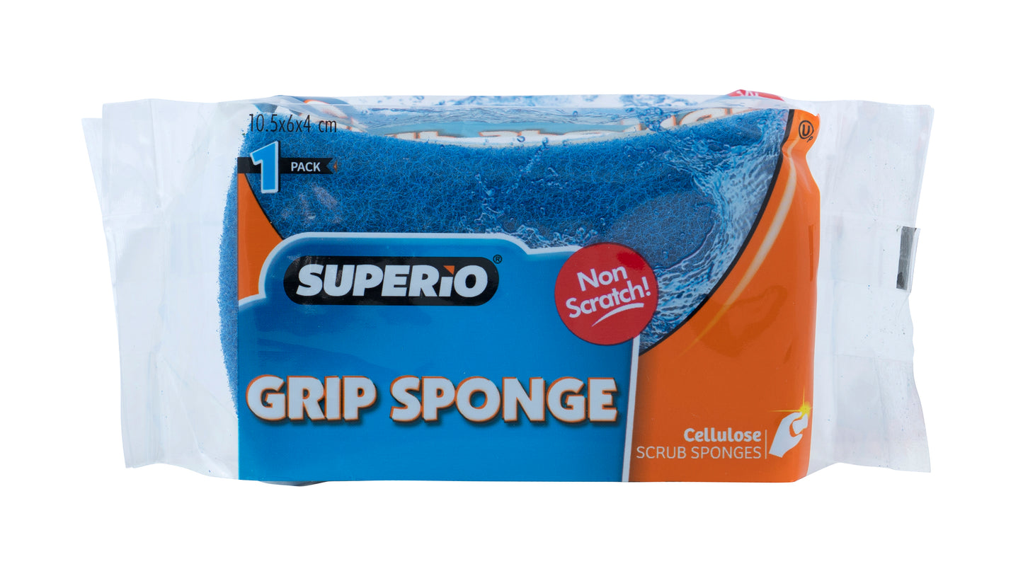 Scrub Sponge with Comfortable Grip, Blue