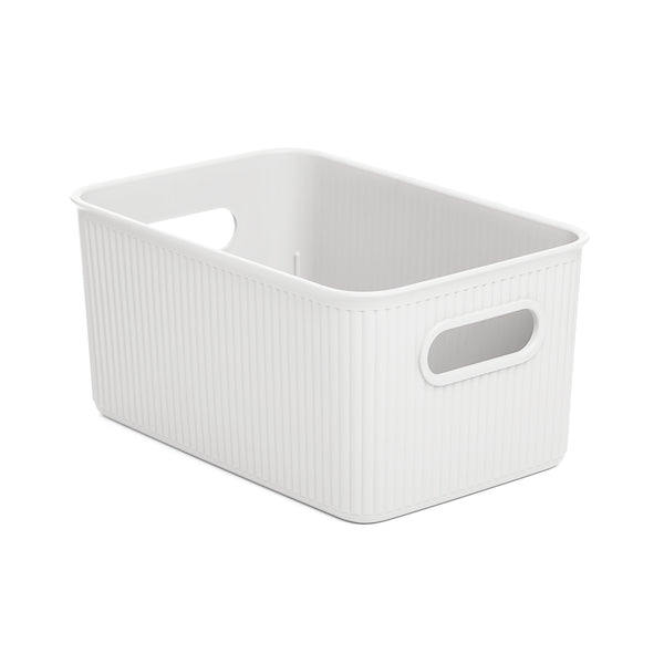 Superio Brand 15 Liter Ribbed Storage Bin Brown