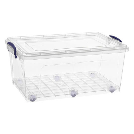 Superio Clear Plastic Storage Bins with Lids, 4 Quart (2 Pack), Stackable  Storage Container with Latches and Handles 